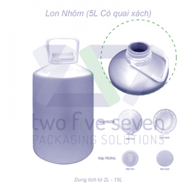 BÌNH NHÔM CHỨA CHẤT LỎNG 5L